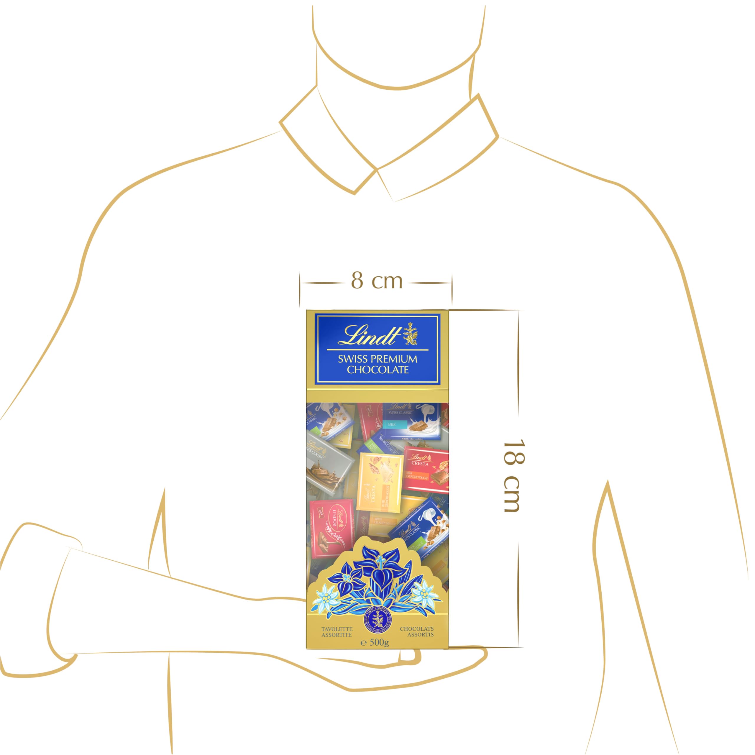 Lindt - Chocolats Suisses assortis -500g- Lot de 2