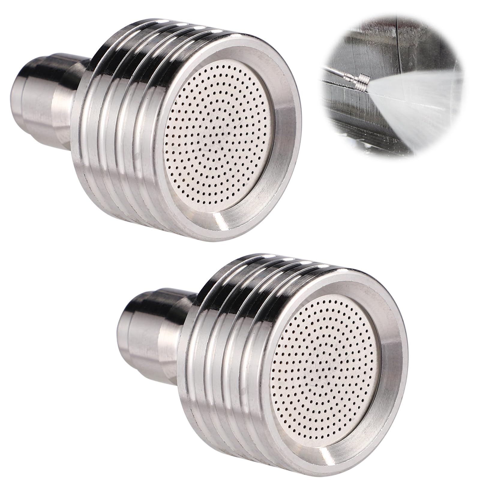 Lyreh 2pcs Pressure Washer Nozzle Tips with 1/4 Inch Quick Connect Interface, Stainless Steel Power Washer Nozzles Accessories for Car Cleaning Garden Watering Soft Wash System