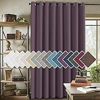 Vista 14 de H.VERSAILTEX Cortina de lino para oscurecer la habitación para dormitorio/sala de estar, cortinas opacas extra anchas de 100 x 84 pulgadas
