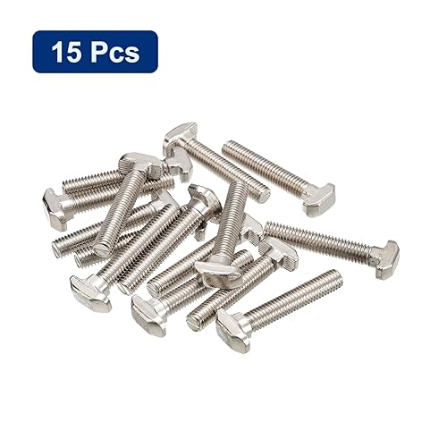 Miniatura 9 de uxcell Perno de caída de ranura en T M8x25mm, 20pcs Tornillo deslizante en forma de T de cabeza de martillo para perfil de aluminio serie 40