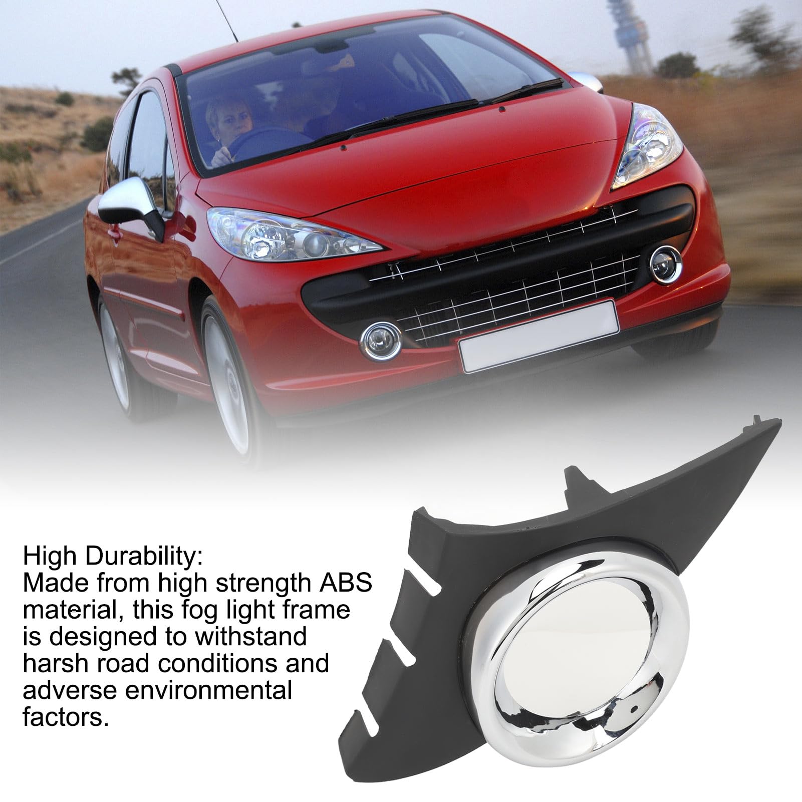 GLOSS BLACK FRONT Bumper Spot Fog Lamp Surround Cover For Range Rover