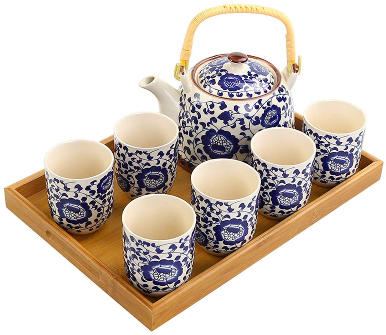 食器  tea set Amazon.com | Amazingware Porcelain Tea Set - Tea Cup and