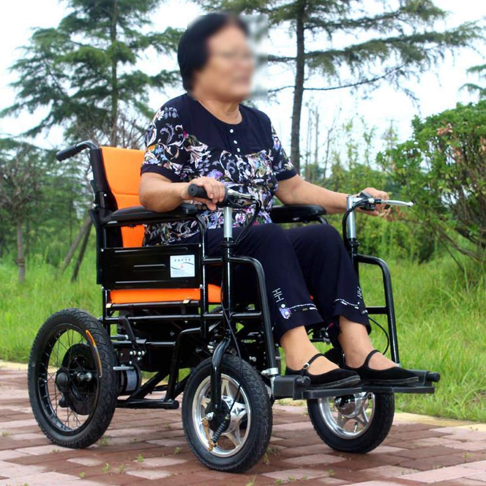 Wózek inwalidzki dla osób starszych i niepełnosprawnych, składany hulajnoga z podwójnym uchwytem, nośność 100 kg, lekka pomoc w poruszaniu się do użytku wewnątrz i na zewnątrz