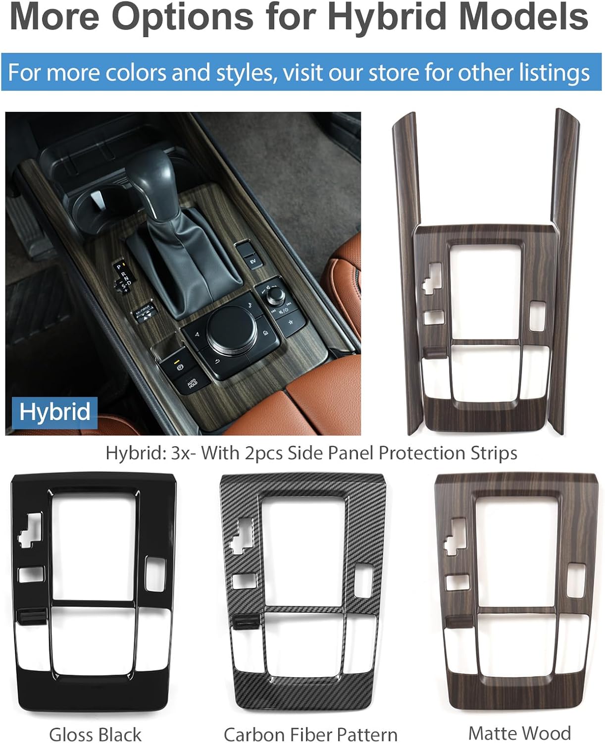 Only Fit for Mazda CX50 Hybrid 2025 2026 Center Console Cover, Carbon Fiber Pattern Gear Shift Box Panel Trims for Mazda CX 50 CX 50 Hybrid Interior Upgrade Accessories