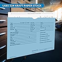 Vista 4 de Printed Vehicle Deal Envelopes 9x12 Deal Jackets (100 shrink wrapped) (Blue)
