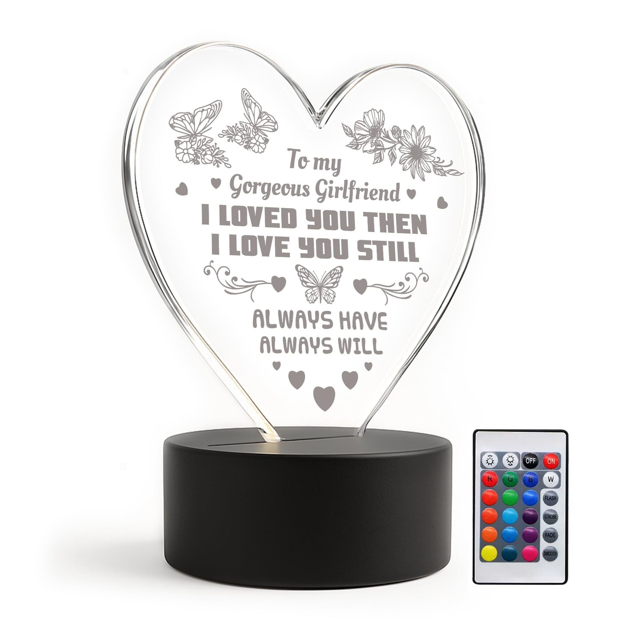 RED OCEAN Loved You Then My Gorgeous Girlfriend Anniversary Birthday Valentines Day Gift for Her Cute Romantic Love Gift
