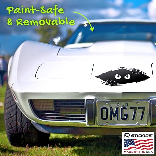 Miniatura 3 de Stickios Car Decal - Peeking Monster Bumper Sticker for Cars, Trucks, Golf Carts, Vehicle Windows, Dents & Scratches - Large Vinyl Car Sticker -