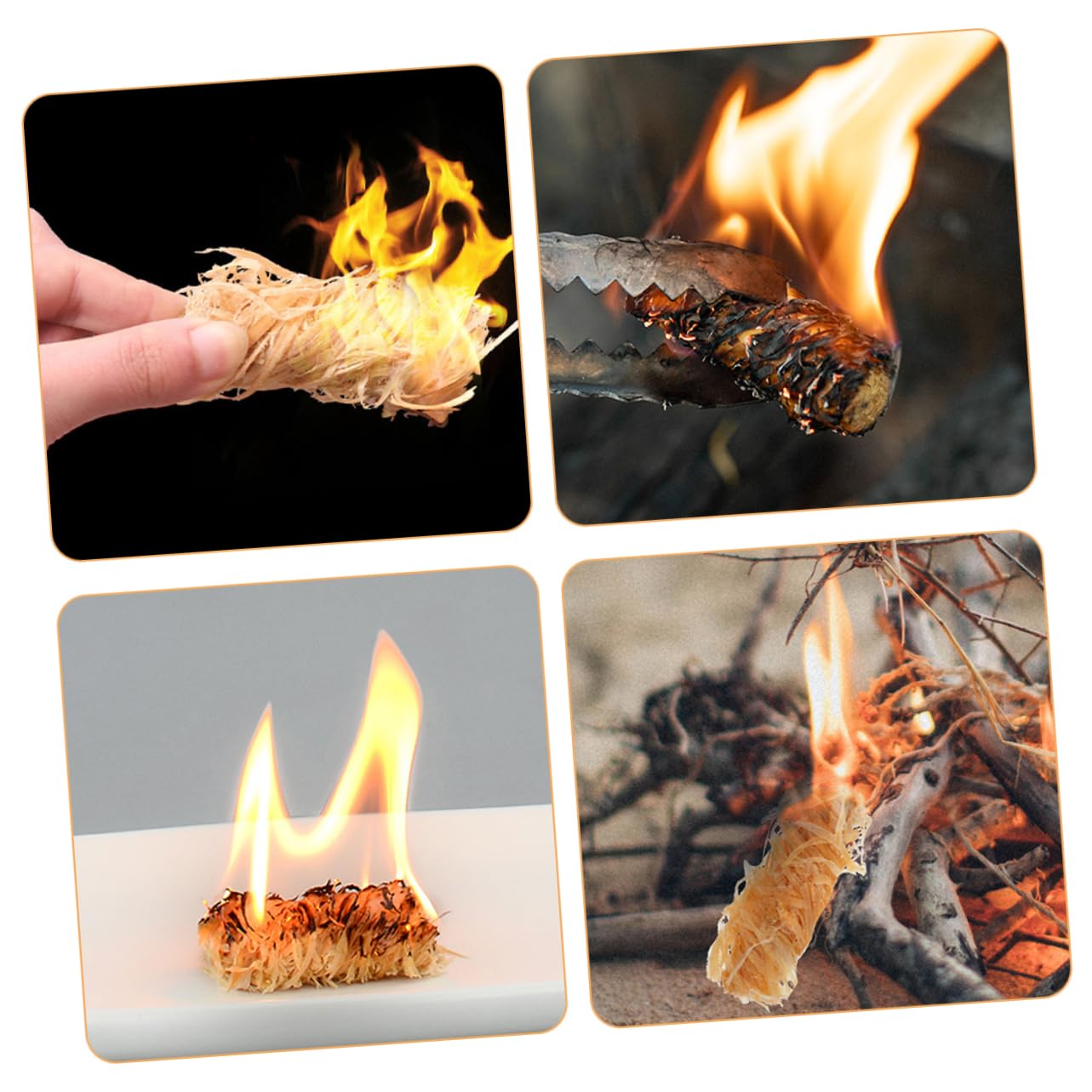 BESPORTBLE 50pezzi Accendifuoco Naturali Legno Veloci per Barbecue e Campeggio per Condizioni Meteorologiche Difficili Ecologici per Cucina all Aperto