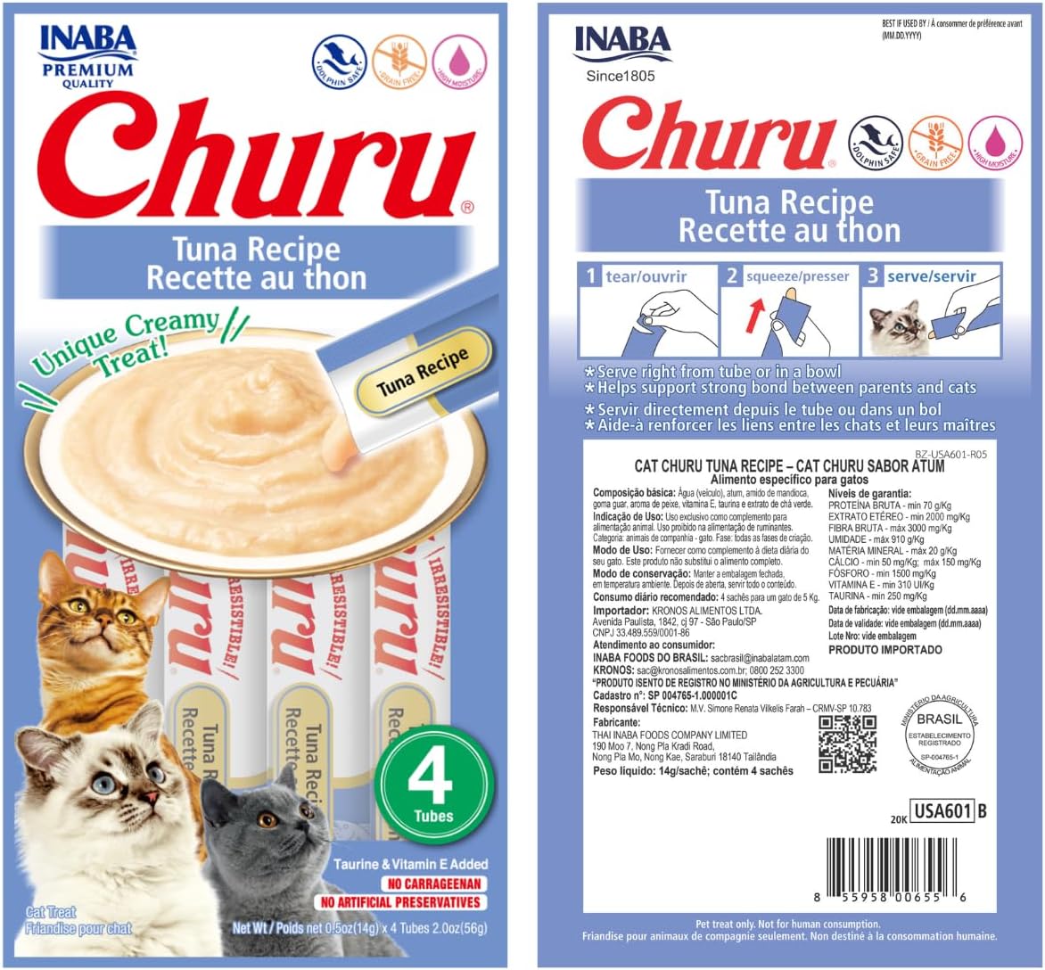 kit Petisco Churu para gatos 6 sabores 4x14g - 6 pacotes