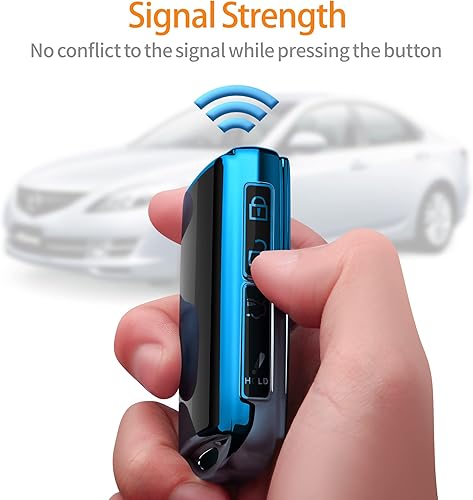 Miniatura 6 de Sindeda Funda para llavero Mazda con llavero de protección completa de 360 grados, compatible con Mazda 3 2019-2025, Mazda 3 Hatchback, Mazda CX-5,