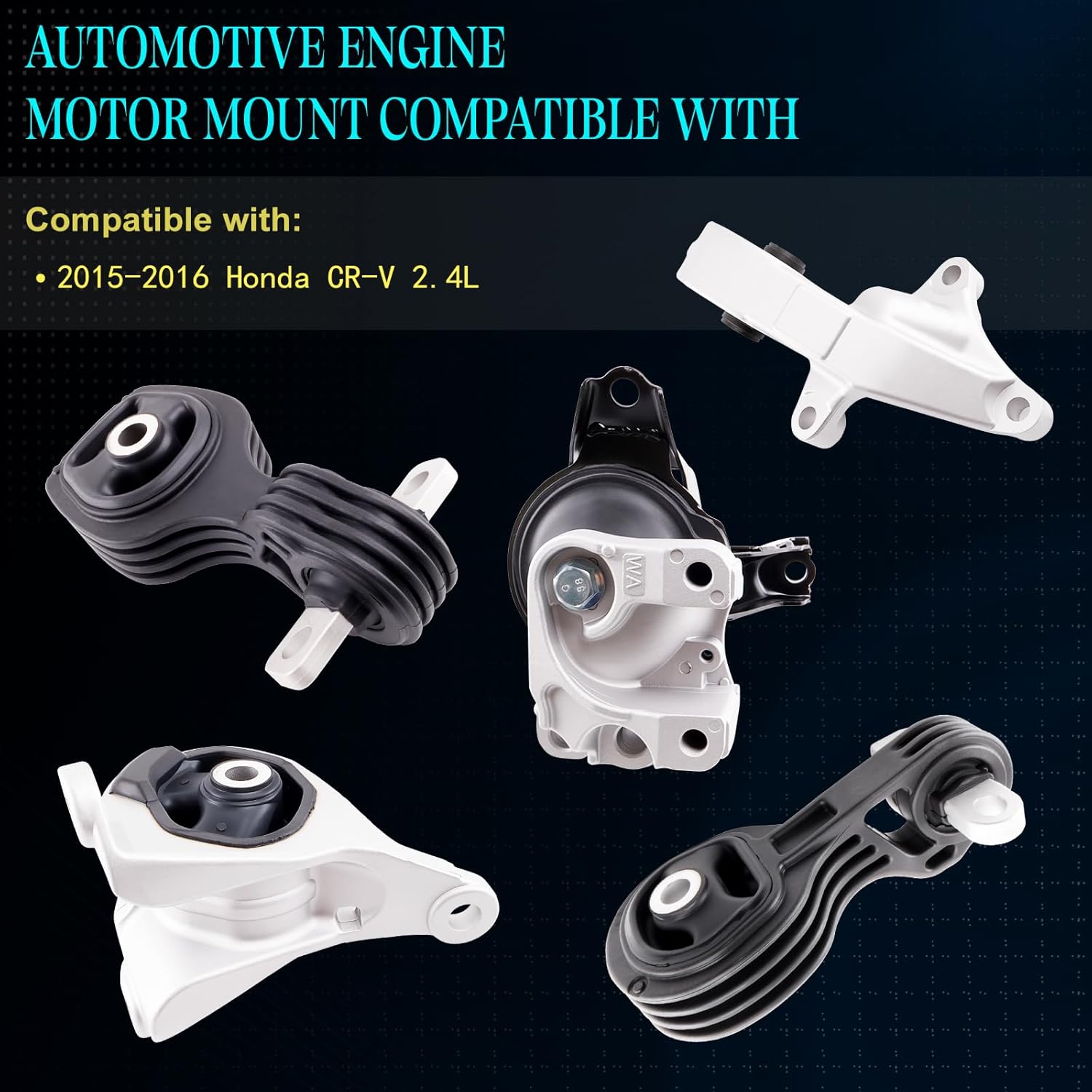 Set of 5 Engine Motor Mount Compatible with 2015-2016 CR-V 2.4L,Replace for A65081 A65053 A65070 A65052 A65082