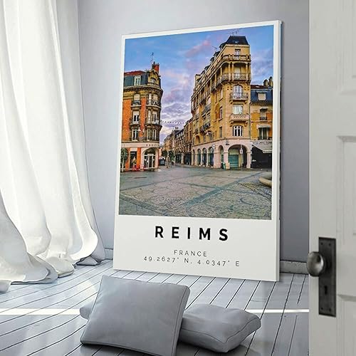 Miniatura 3 de Reims Poster Bunter Druck, Reims Wandkunst, Reims Foto Dekor, Reims Geschenk Reisedruck, Poster for Room Aesthetics Canvas Wall Art Poster And Print