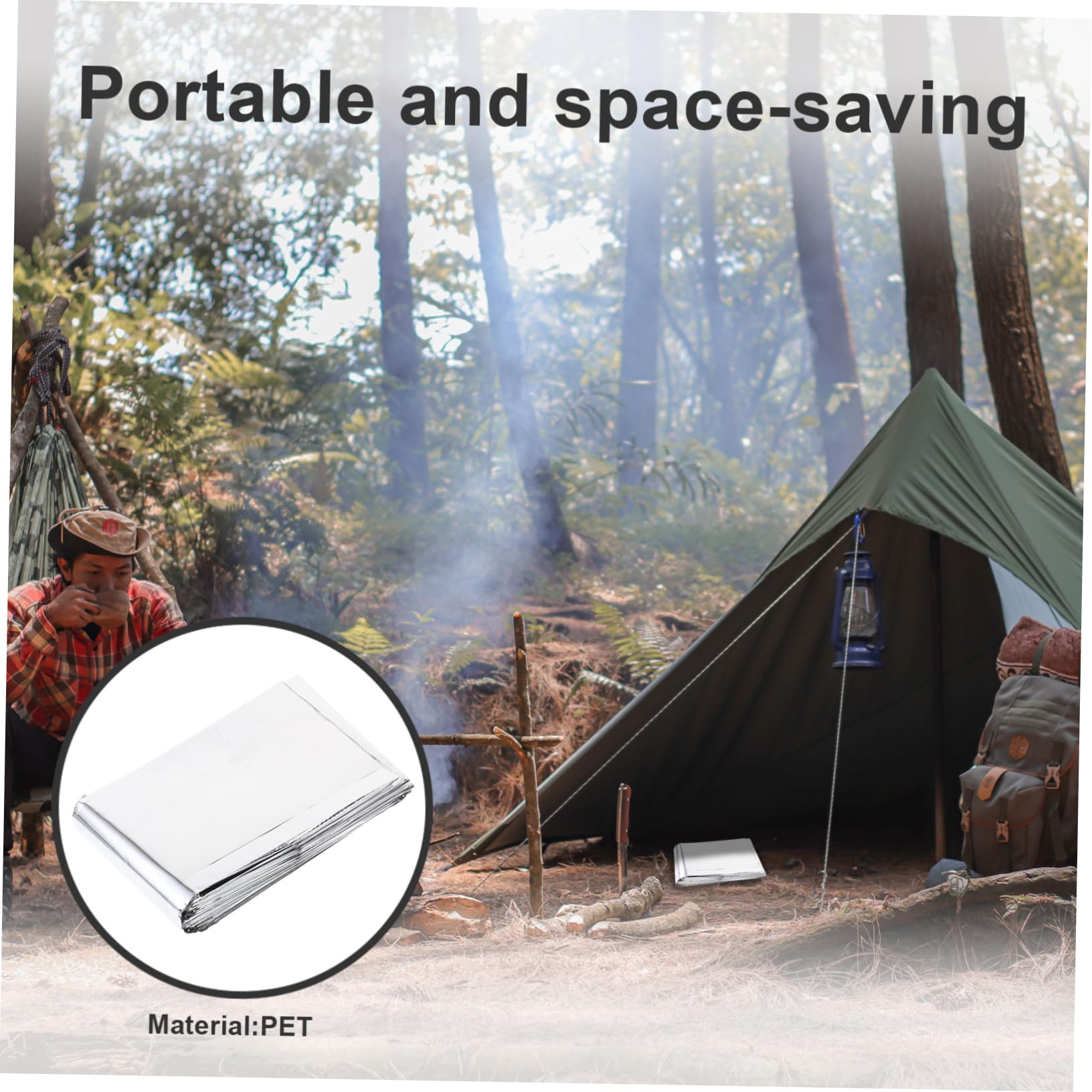 Happyyami 2pcs 210 * 130cm Emergency Blanket Reflective Blanket for Warmth Heavy Duty Tarps