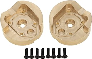MEUS RACING 1/18 RC Model Car Brass Outer Portal Housing Covers Counter Weight Front Gear Covers 65g/pc for AXIAL UTB18 Capra Trail Buggy #AXI212010 Upgrade Parts 2PCS
