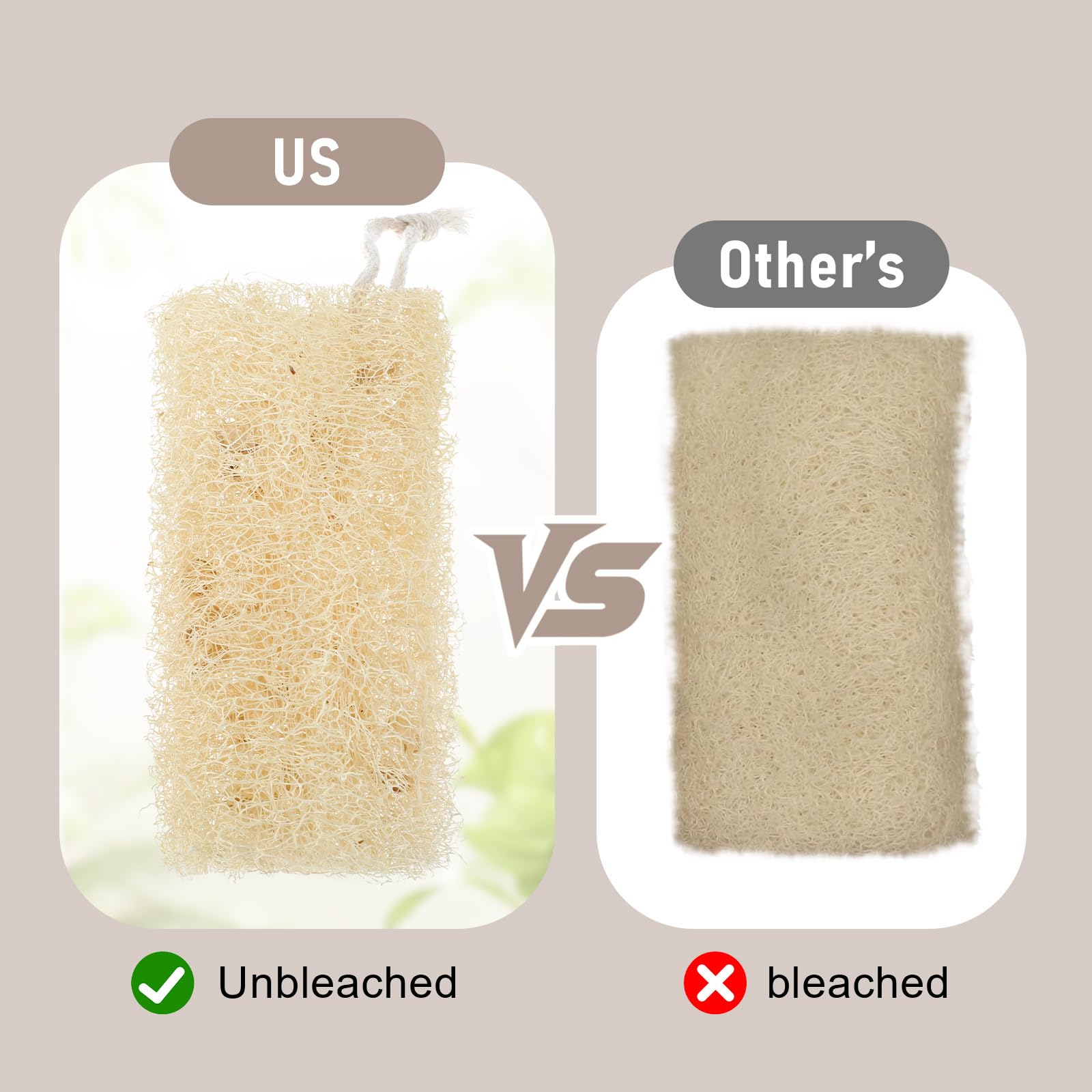 Naturalny zestaw gąbek luffa, bez barwników, złuszczający peeling do ciała, ekologiczna, ekologiczna, uniwersalna, domowa gąbka luffa, na bazie roślin, dla kobiet i mężczyzn, do czyszczenia
