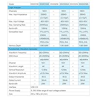 Vista 8 de Hantek DSO3254 Osciloscopio digital de 250 MHz 4 canales 1GSa/s frecuencia de muestreo osciloscopios portátiles para PC + analizador lógico de 16