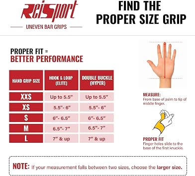 Medium - Reisport Ladies Protec Hyper Buckle Uneven Bar Grips, Gymnastics