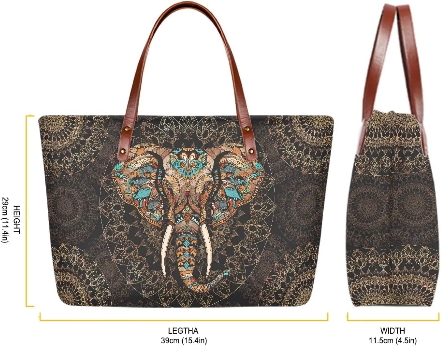 African Tribal Ethnic Print Women Tote Shoulder Bags Casual Handbag
