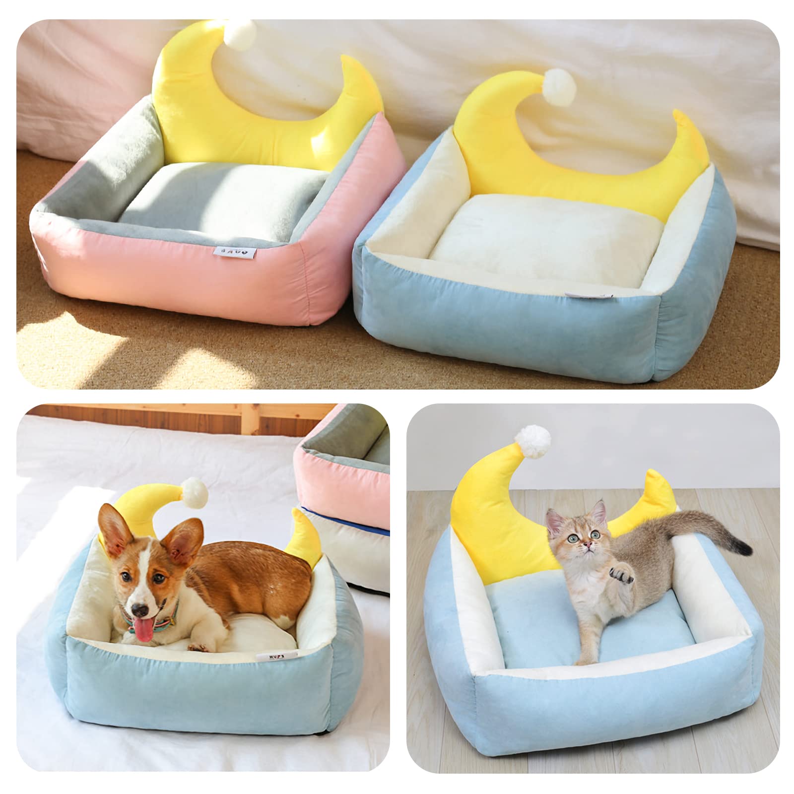 PETCUTE Ortopedyczne legowisko dla psa, zmywalna poduszka dla psa z antypoślizgową podstawą, miękkie i wygodne legowisko dla psa ze zdejmowaną pokrywą, oddychająca sofa dla zwierząt