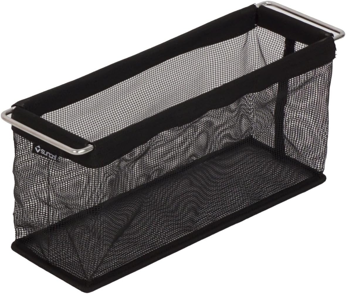 IGT Compatible Folding Mesh Drain Basket,Folding Camping Table Storage Pouch,Stainless Steel Frame Hanging Rack, IGT Camping Table Accessories for Outdoor Cooking, Picnic, BBQ(0.5-Slot)