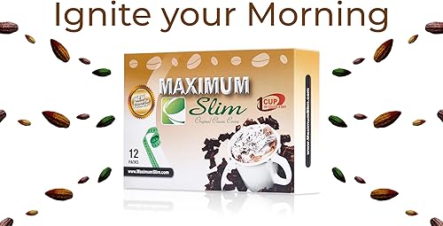 Miniatura 7 de Maximum Slim Cacao instantáneo de primera calidad, cremosa, deliciosa fórmula 4 en 1 con extractos de hierbas naturales para energía y vitalidad,