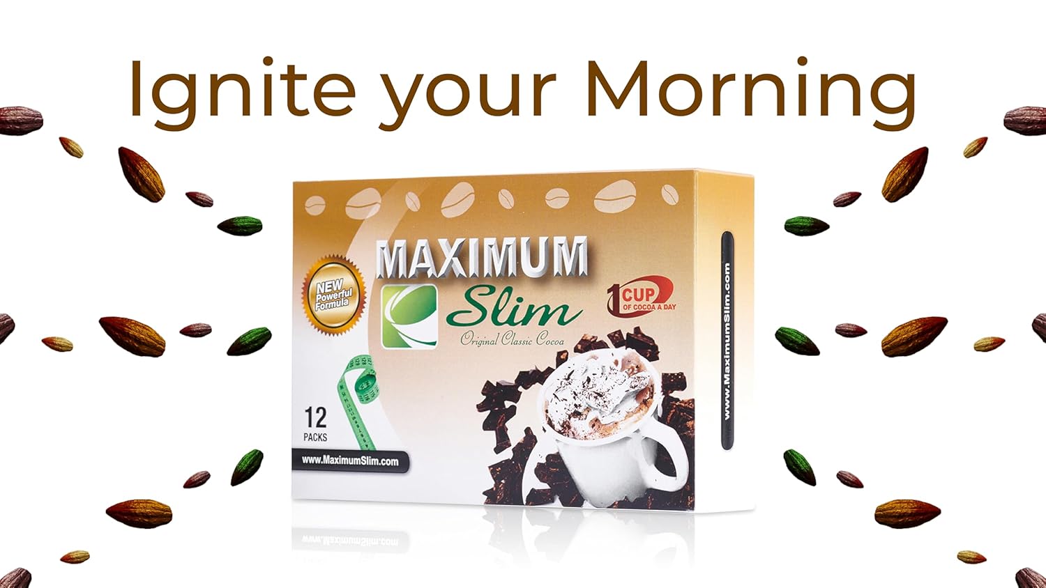 Maximum Slim Premium Instant Cocoa – Creamy, Delicious 4-In-...
