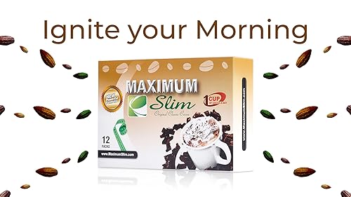 Miniatura 3 de Maximum Slim Cacao instantáneo de alta calidad, cremosa, deliciosa fórmula 4 en 1 con extractos de hierbas naturales para energía y vitalidad,