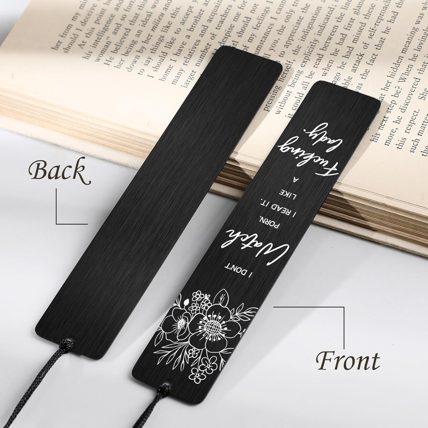 Funny Bookmark Book Lovers Gift - Dark Romance Bookmark Stainless Steel Bookmarks Birthday Gifts Women Nerd Bookish Gift Bookworm Coworker Friends Book Club Dark Romance Novel Lovers - Image 4