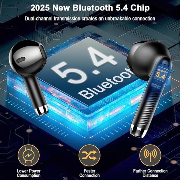 Drsaec Bluetooth 5.4 Headphones, In-Ear Headphones Wireless Bluetooth LT130 - 3