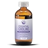 Essential Choline Citrate - Liquid Choline Supplements for Brain, Memory, Focus - 650Mg Choline Supplement - Bioavailable Alkalinizing Liquid Choline Enhances Magnesium Supplementation