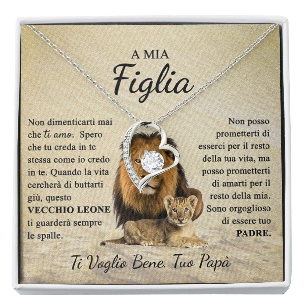 Luna Jewel Collana oro, argento, idea regalo figlia, ragazza, con cofanetto led e messaggio, ciondolo donna, gioielli, per lei, idee compleanno, a mia figlia, dedica