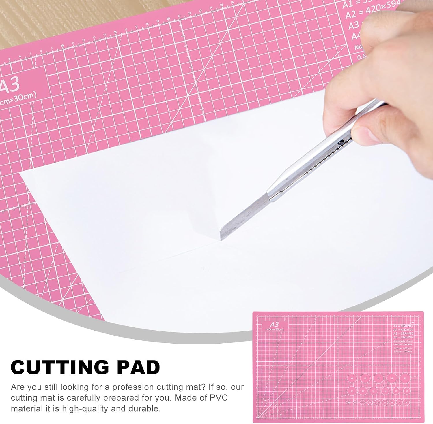 A3 Self Healing PVC Cutting Mat for Quilting and Fabric