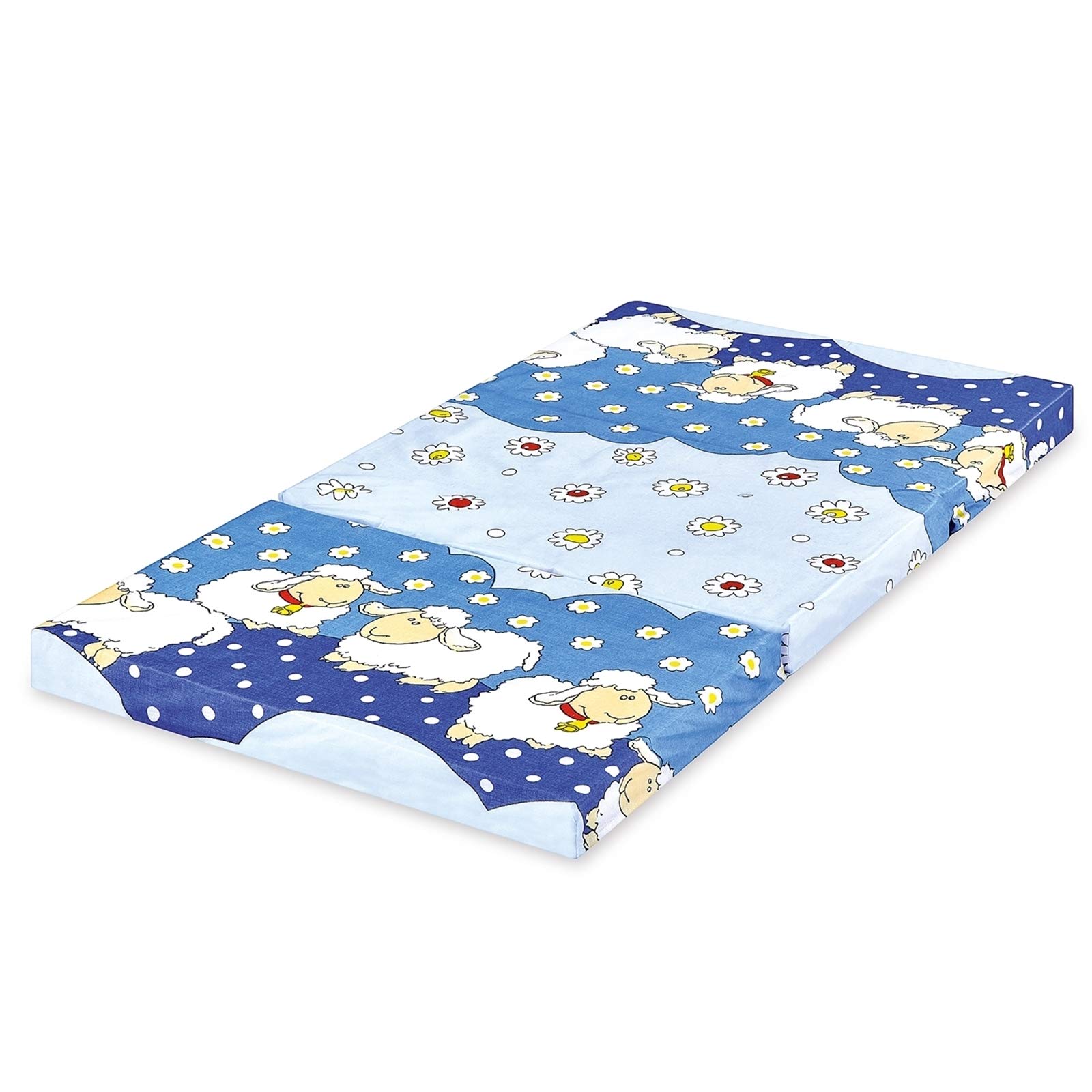 Bambini klappbare Reisebettmatratze Reisematratze 120x60 cm Schäfchen