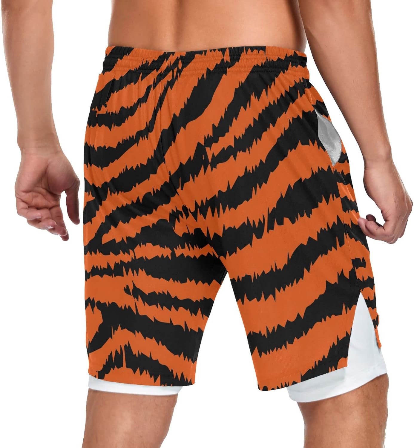 Men's 2 in 1 Athletic Running Shorts Lightweight Workout Gym Training 7" Shorts with Liner and Pockets