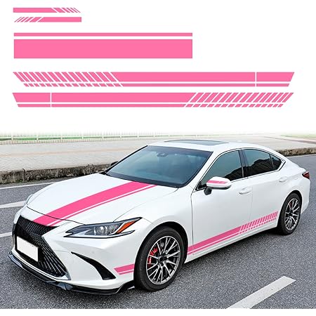 SUNBREATH 2-Pack Car Racing Stripe Decals - Black Vinyl Sticker For Pickups & SUVs - View #10