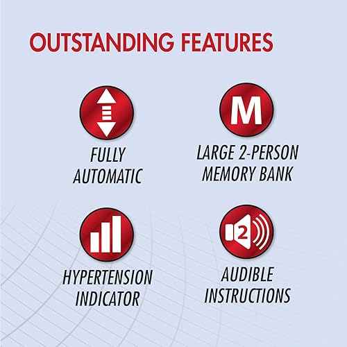 Miniatura 3 de SmartHeart Monitor de presión arterial  Brazalete superior de amplio rango  Instrucciones y resultados audibles en español en inglés para personas