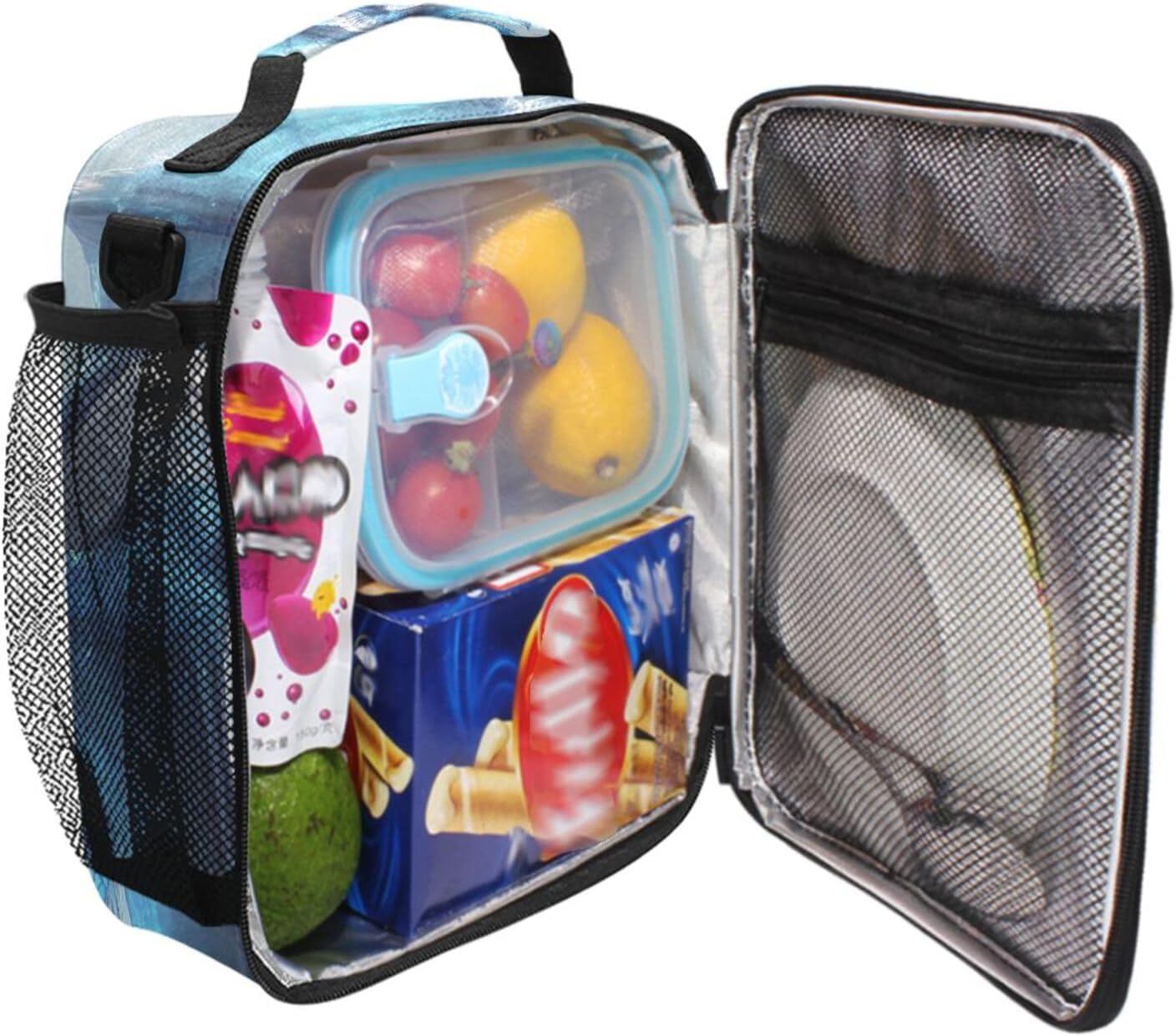 Kids Lunch Box Blue Dragon Insulated Lunch Bags Boys Girls with Adjustable Strap Cooler Meal Box School Office - Image 4