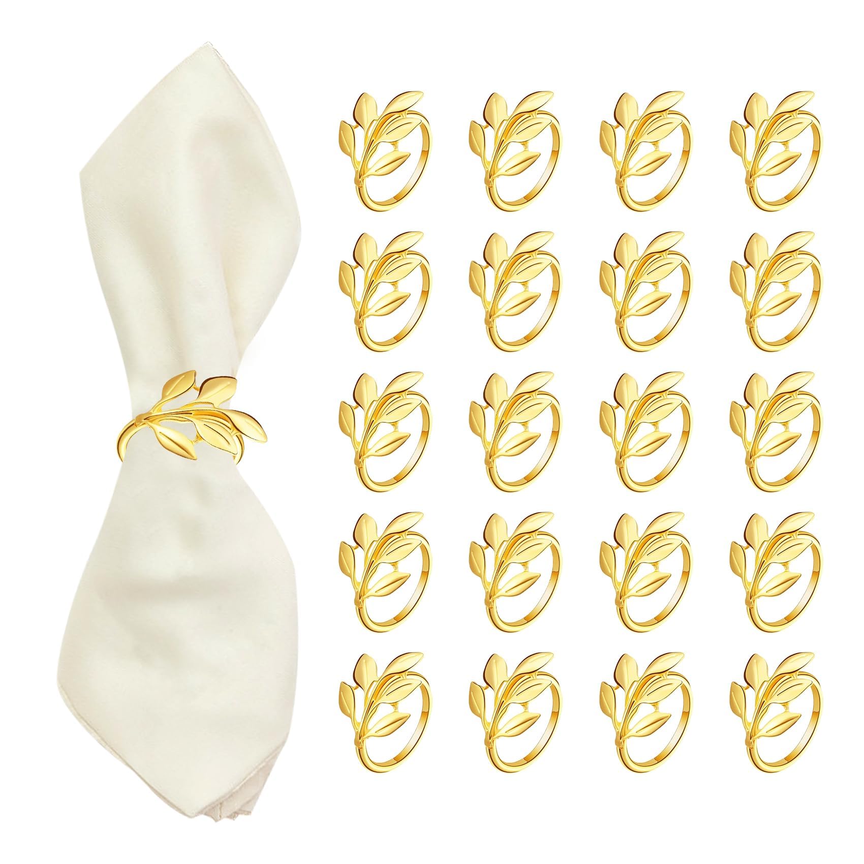Gold Napkin Rings, Gold Napkin Rings Set Of 20, Table Decoration