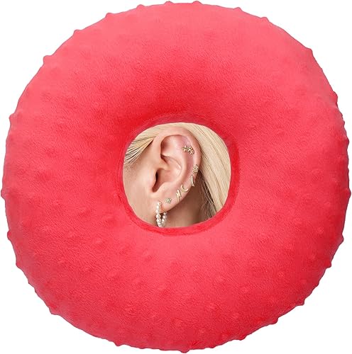 Vista 112 de Almohadas de perforación de oreja para dormir de lado con orificio para la oreja, almohadas de perforación CNH, soporte para aliviar el dolor