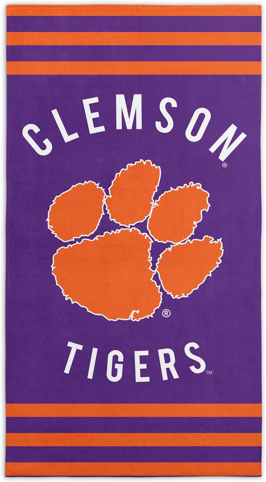 Northwest NCAA Clemson Tigers Unisex-Adult Beach Towel, 30" x 60", Stripes (Pack of 6)