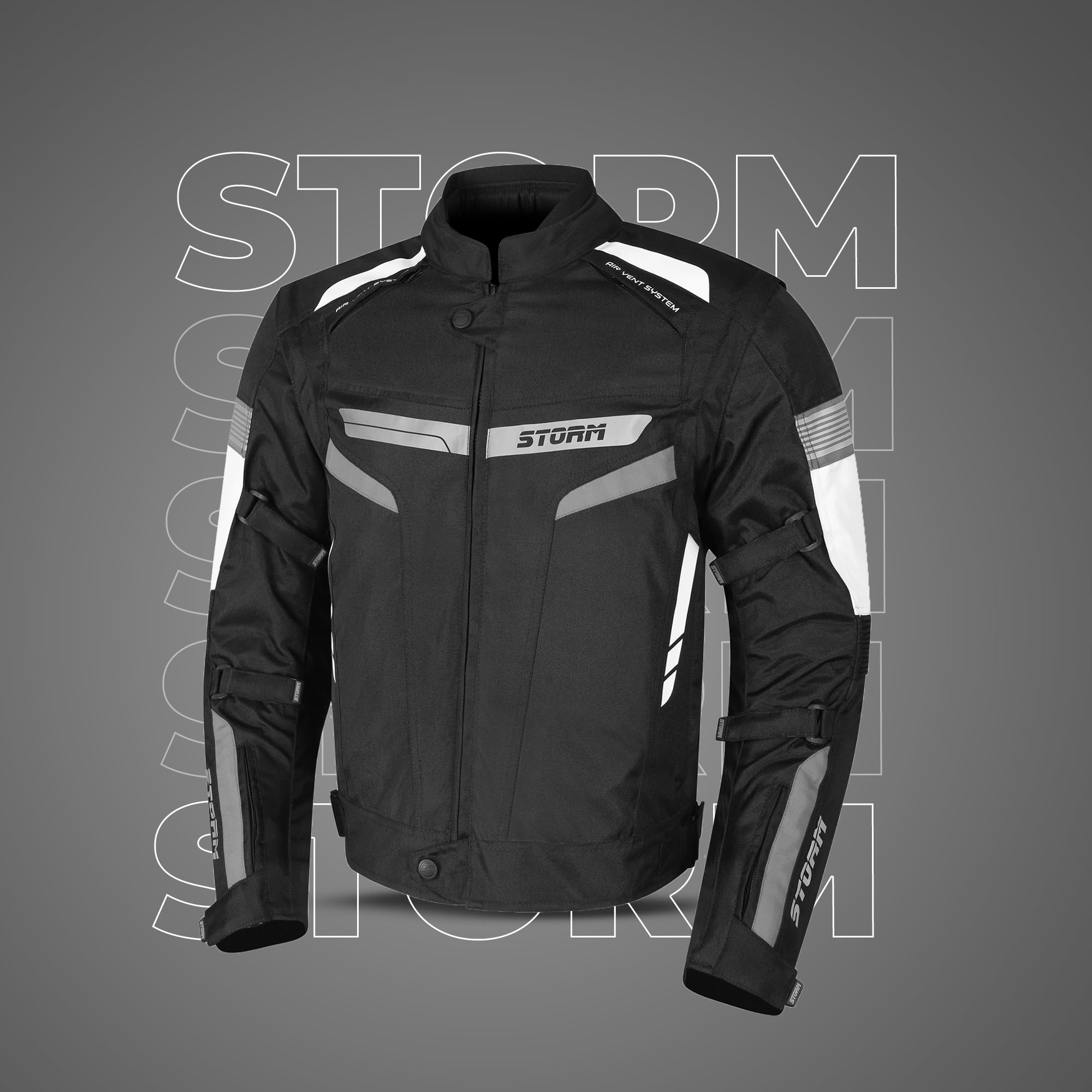 Genérico STORM Chaquet moto para hombre de pana impermeable protectora homologada CE para carreras para todas las estaciones con brazos desmontables