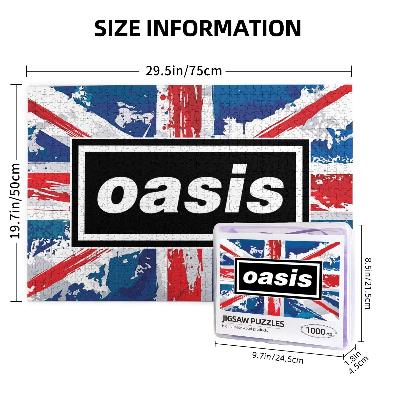 Amazon.co.jp: 1000ピース ジグソーパズル オアシス Oasis バンド 木製