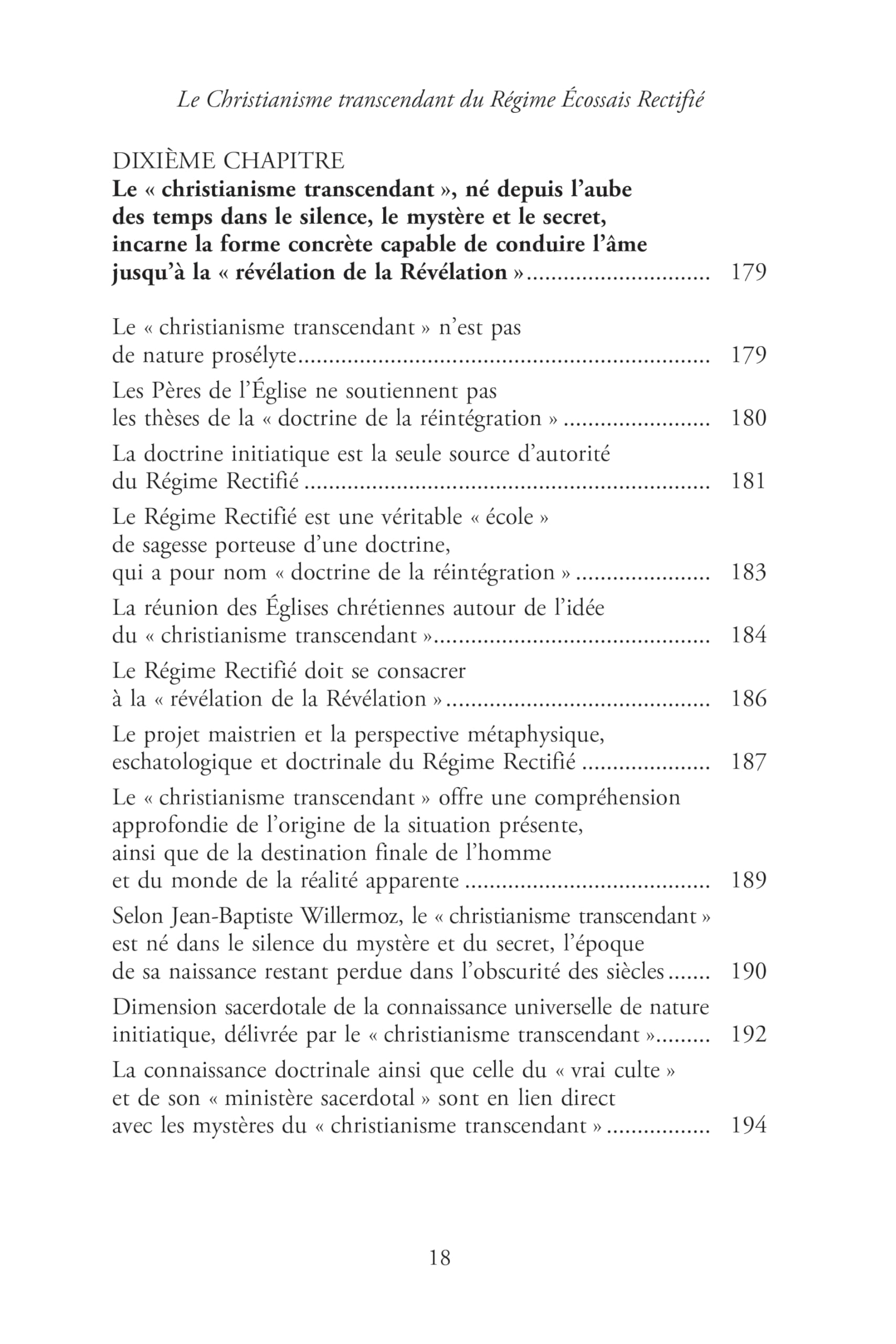 Le christianisme transcendant du Rite Écossais Rectifié - Son origine et ses mystères révélés