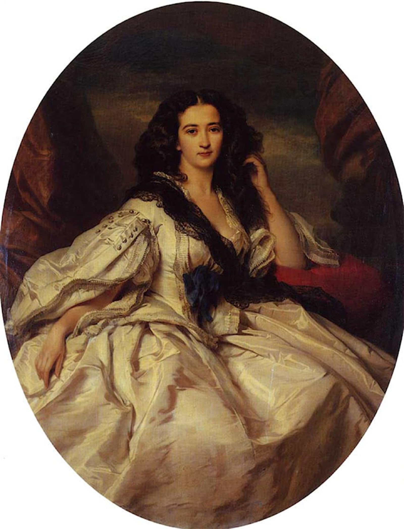 ARTXLXXBN Famous Art Print Poster Vintage Wall Art Wienczyslawa Barczewska Madame De Jurjewicz Winterhalter Canvas Art Poster for Home Decor 60x90cm