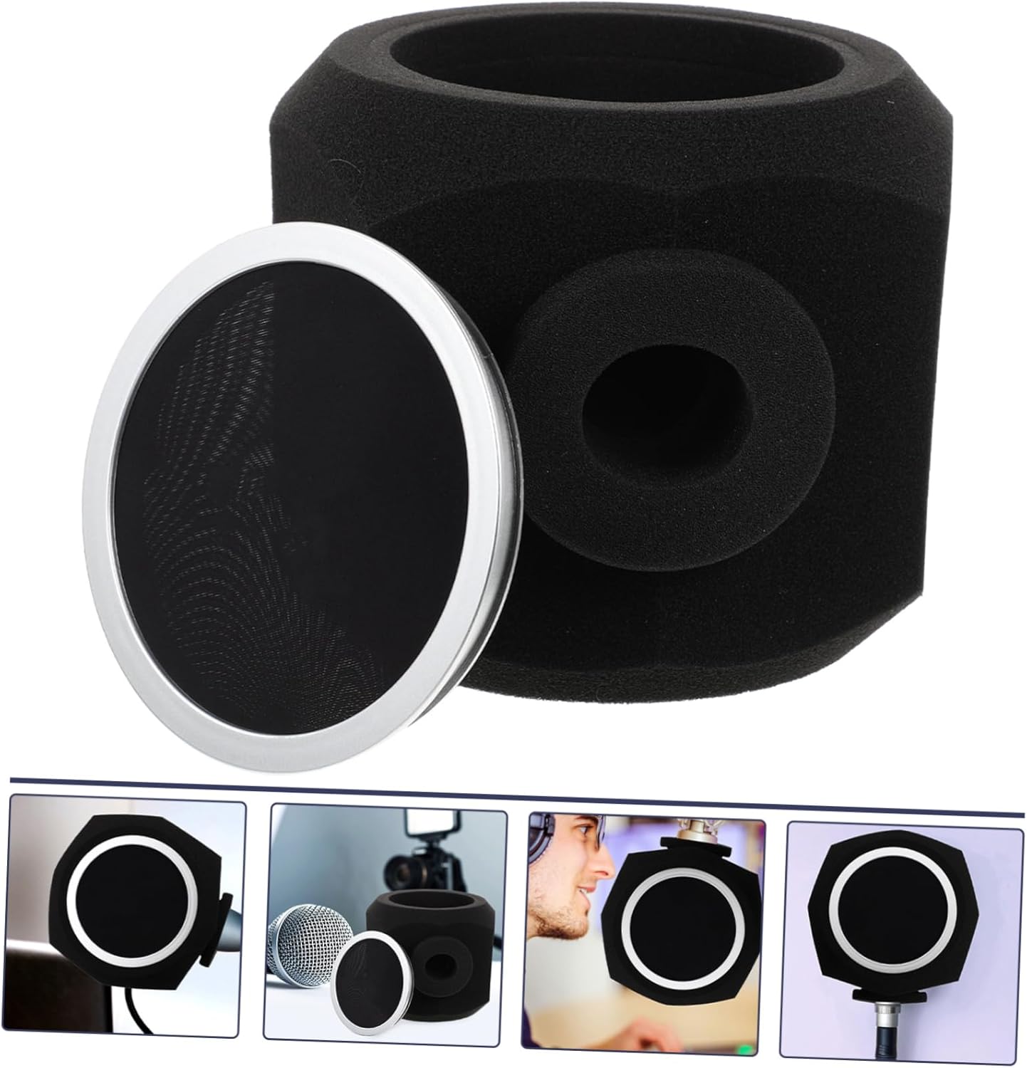 Microphone Protective Cover Sound Dampening Sponge Mic Cover for Enhanced Audio Clarity Versatile Compatibility with Microphones for Streaming Recording