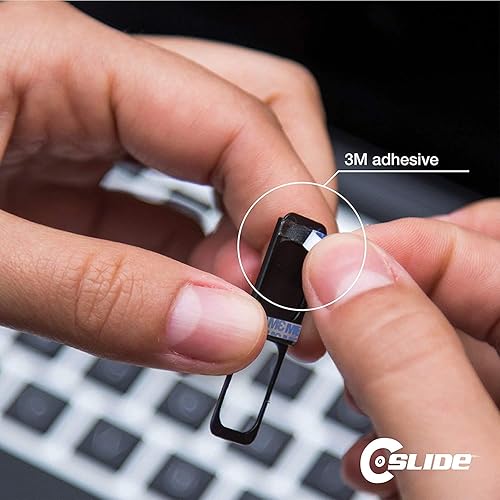 Miniatura 5 de Cubierta delgada deslizable para bloquear cámara web de laptop, 1.5 x 0.5 pulgadas y 0.059 pulgadas de grosor, para computadoras, tabletas, Dell,