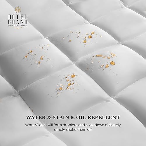 Miniatura 2 de Hotel Grand Cubrecolchón Pillow Top Tamaño California King - Protector de Colchón Impermeable Cubrecolchón Acolchado Ajustable con Bolsillo Profundo