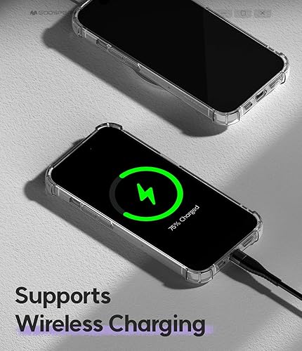 Miniatura 4 de GOOSPERY Crystal Shield - Funda compatible con iPhone 15 Pro, tecnología a prueba de golpes, antiamarilleo, protección de borde elevado, cubierta