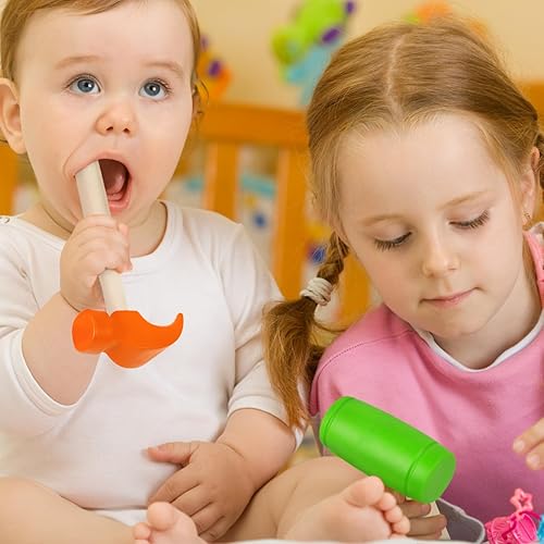 Miniatura 5 de Martillo de juguete de simulación, martillos de madera, pequeño martillo de garra de plástico para niños, herramientas de mantenimiento portátiles,