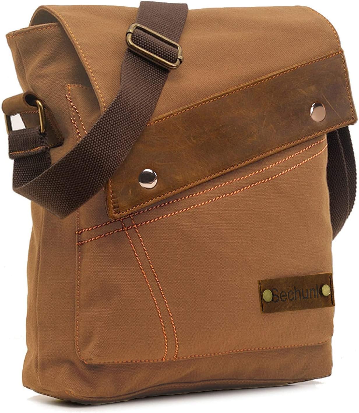 Sechunk Canvas Shoulder Bags Crossbody Bags Messenger Bags Purse Daypack for Men Women